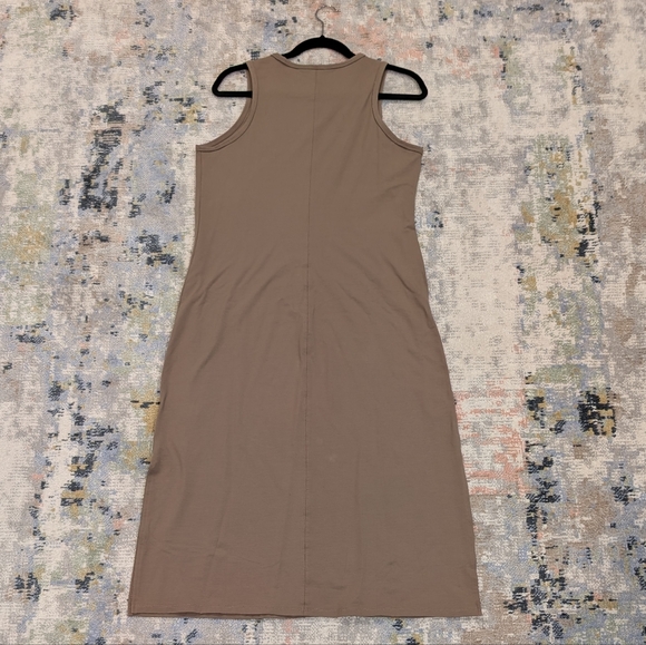 Athleta Sleeveless Tan Midi Dress - Picture 2 of 8
